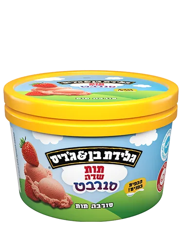 גלידת בן&ג׳ריס | סורבה תות - ריאו בעיר